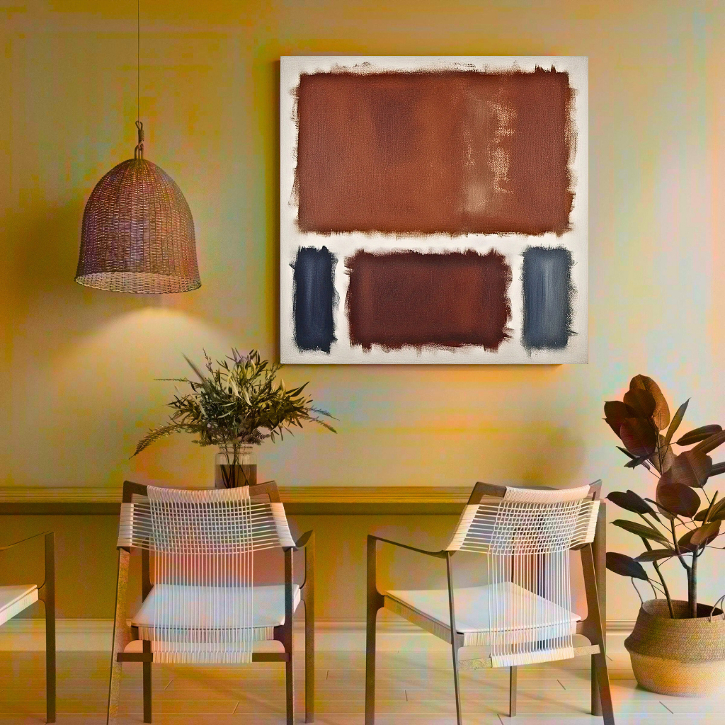 Oxide Oasis (Inspired by No. 61 (Rust and Blue)) - Abstract Art