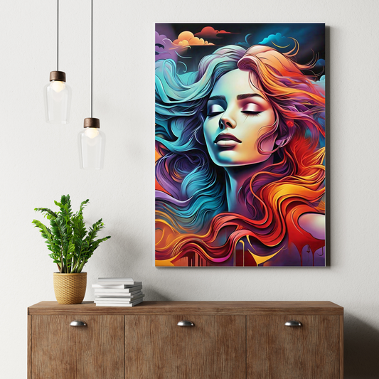 Colors of the Soul - Abstract Female Portrait Painting