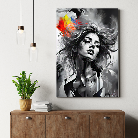 Kaleidoscope of Colors - Woman Portrait Art