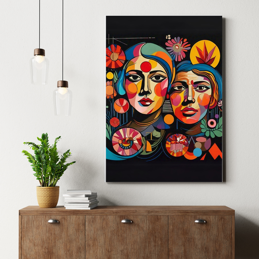 Paradox - Parallel Faced Woman Portrait Painting