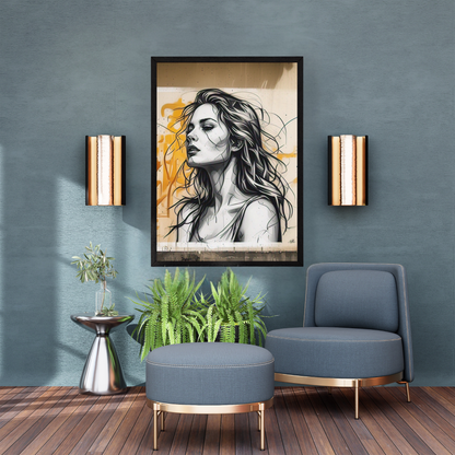 Electric Dreams - Colorful Female Portrait Painting