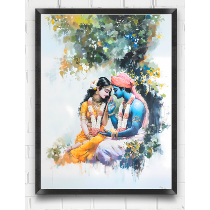 Radha Krishna - Divine Love - Deity Art