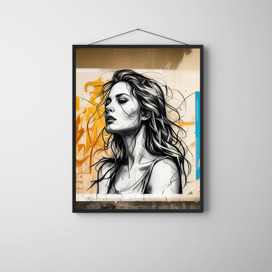 Electric Dreams - Colorful Female Portrait Painting