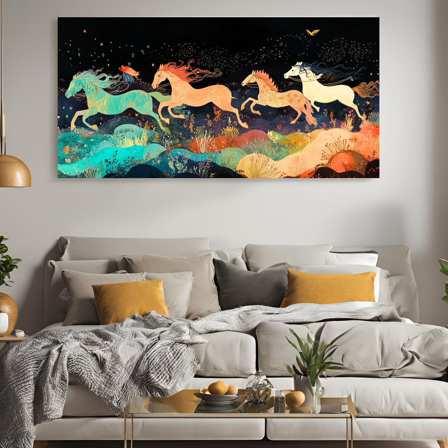 Horse of Dreams: A Majestic Moonlit Gallop - Vastu Shastra