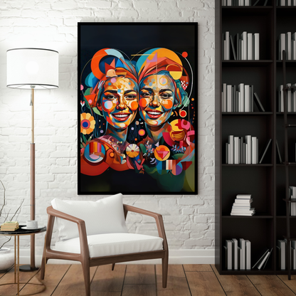 Duality of Soul - Two Faces, One Spirit Portrait Art