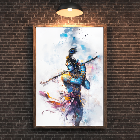 Krishna: The Celestial Shepherd of Souls - Deity Art