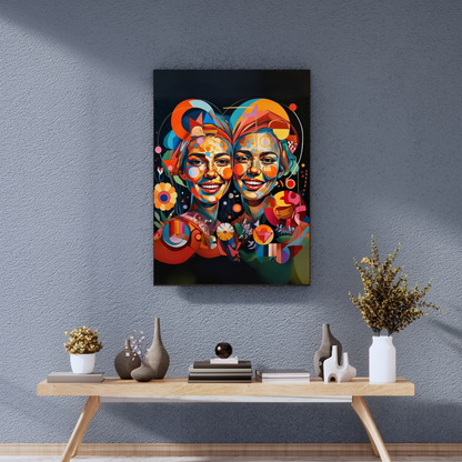 Duality of Soul - Two Faces, One Spirit Portrait Art