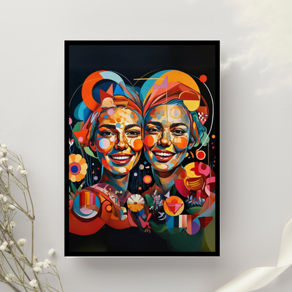 Duality of Soul - Two Faces, One Spirit Portrait Art