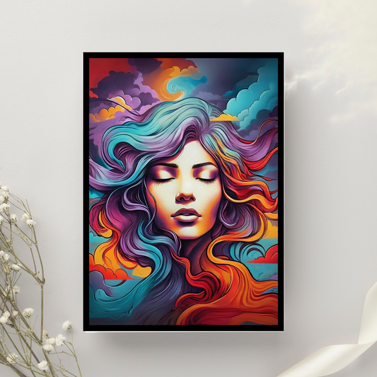 Brushstrokes of Beauty - Woman Portrait Art