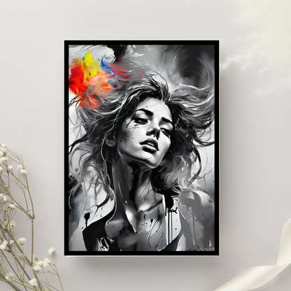 Kaleidoscope of Colors - Woman Portrait Art