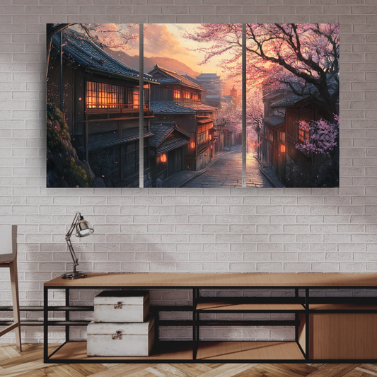 Dreamy Kyoto: Vibrant cherry blossoms, traditional architecture, and soft light - Cityscapes