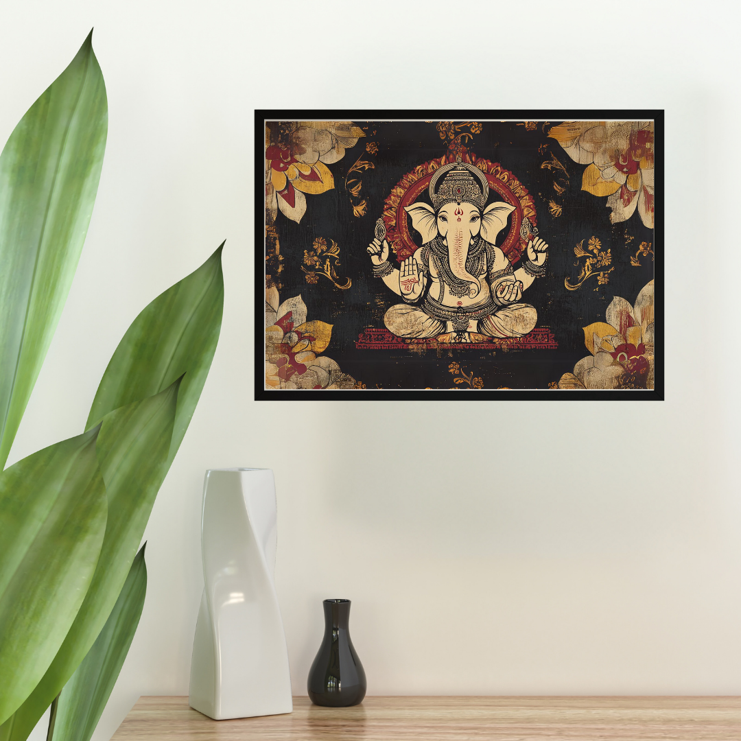 Madhubani Painting Art | Ganesha -  Lord of wisdom and prosperity| Indian Folk Art