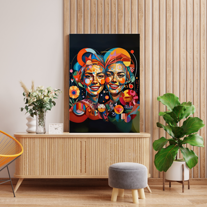 Duality of Soul - Two Faces, One Spirit Portrait Art