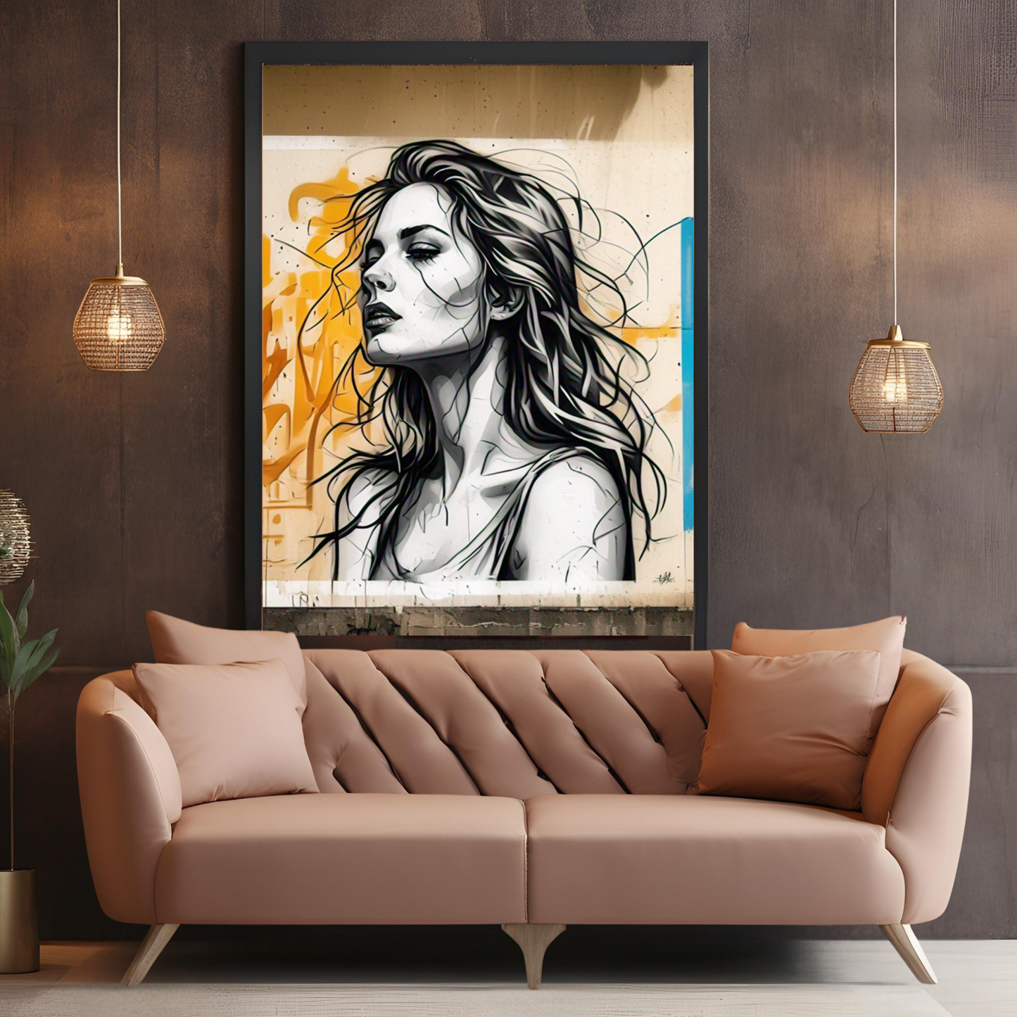 Electric Dreams - Colorful Female Portrait Painting
