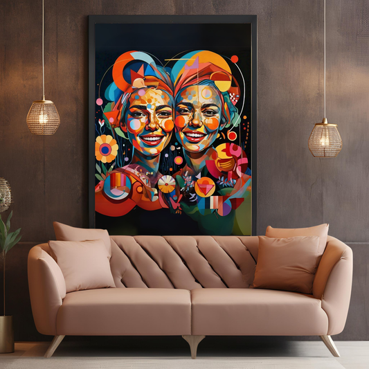 Duality of Soul - Two Faces, One Spirit Portrait Art