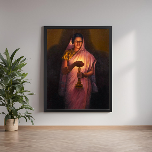 Woman With The Lamp - Famous Art