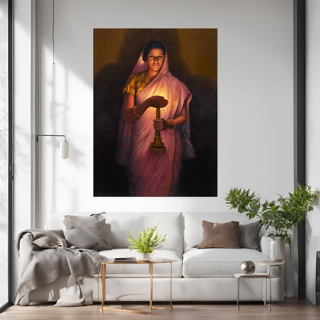 Woman With The Lamp - Famous Art