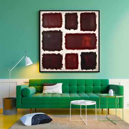 Eight Darks in White -  Abstract Art