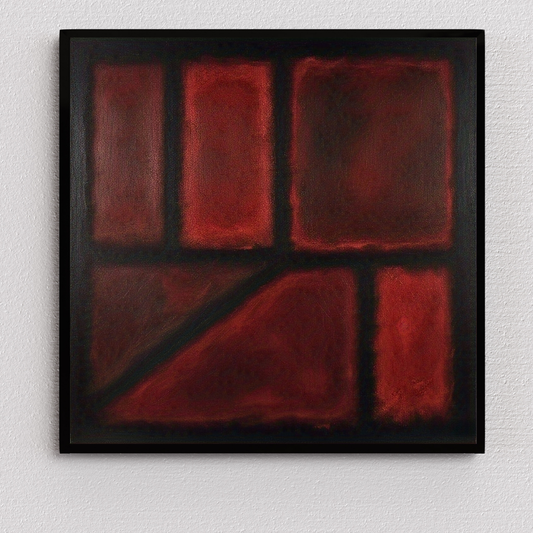 Seven Darks in Red-  Abstract Art