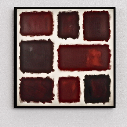 Eight Darks in White -  Abstract Art