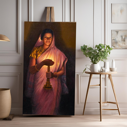 Woman With The Lamp - Famous Art